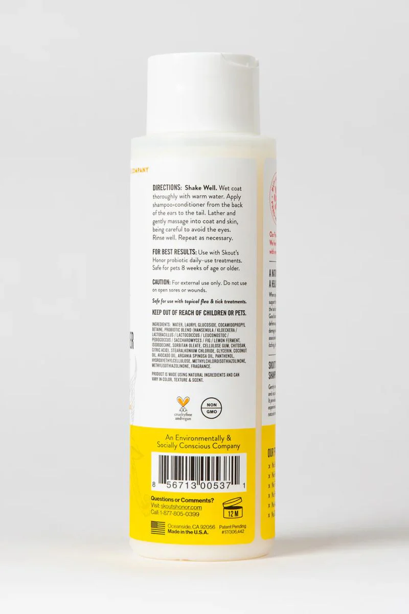 Skout's Honor Probiotic Shampoo-Conditioner Honeysuckle For Dogs 16 oz - Image 2