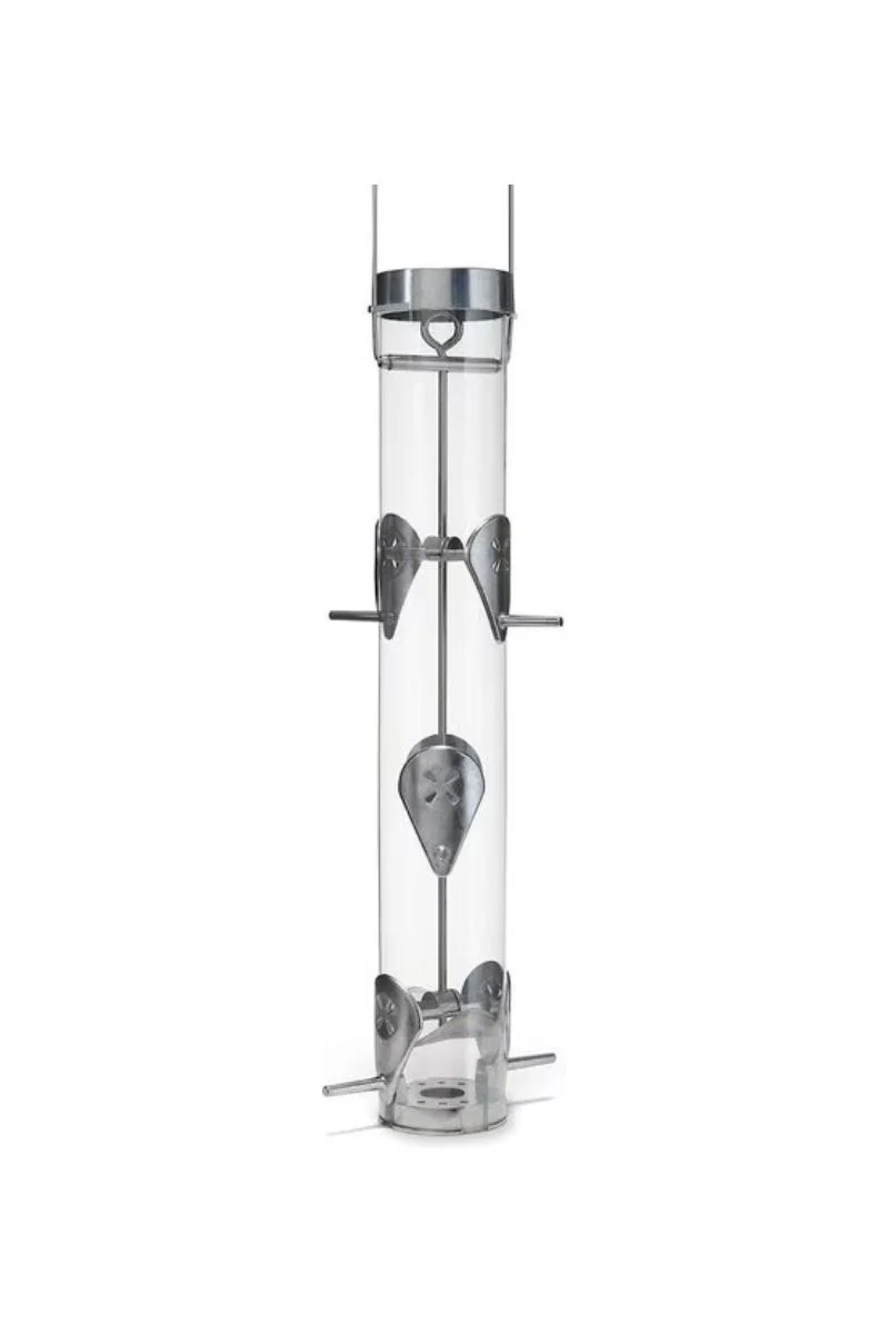 Droll Yankees Sunflower Bird Feeder with Ring Pull 16" Silver - Image 2