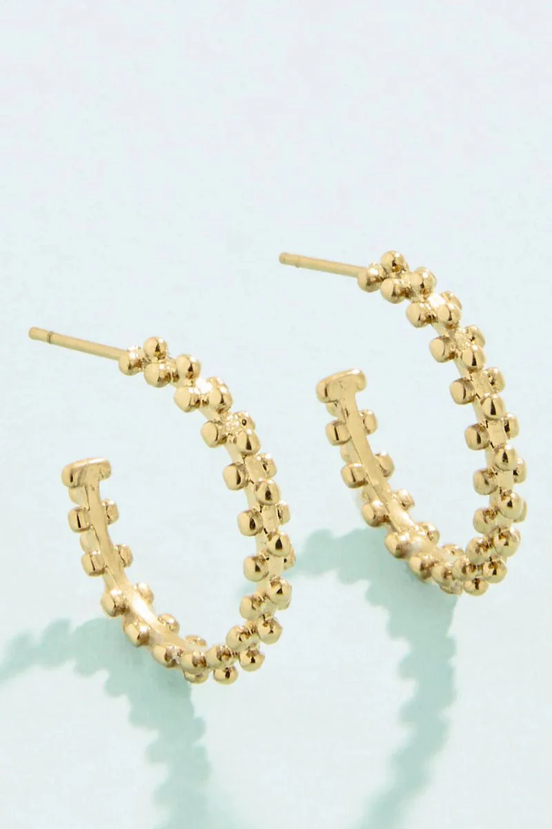 Spartina Splash Collection Telfair Hoop Earrings 20mm Gold