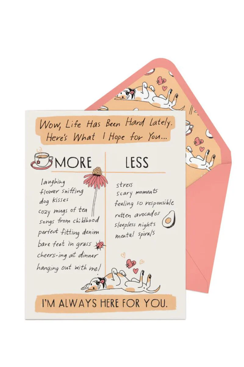 Em & Friends Julia Rothman Empathy More/Less Card