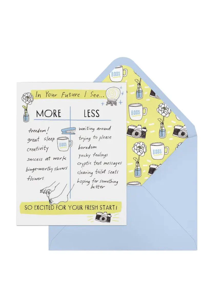 Em & Friends Julia Rothman Fresh Start More/Less Card