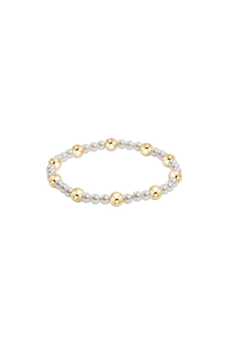 enewton Pearl Sincerity Pattern 4mm Bead Bracelet 6mm Gold