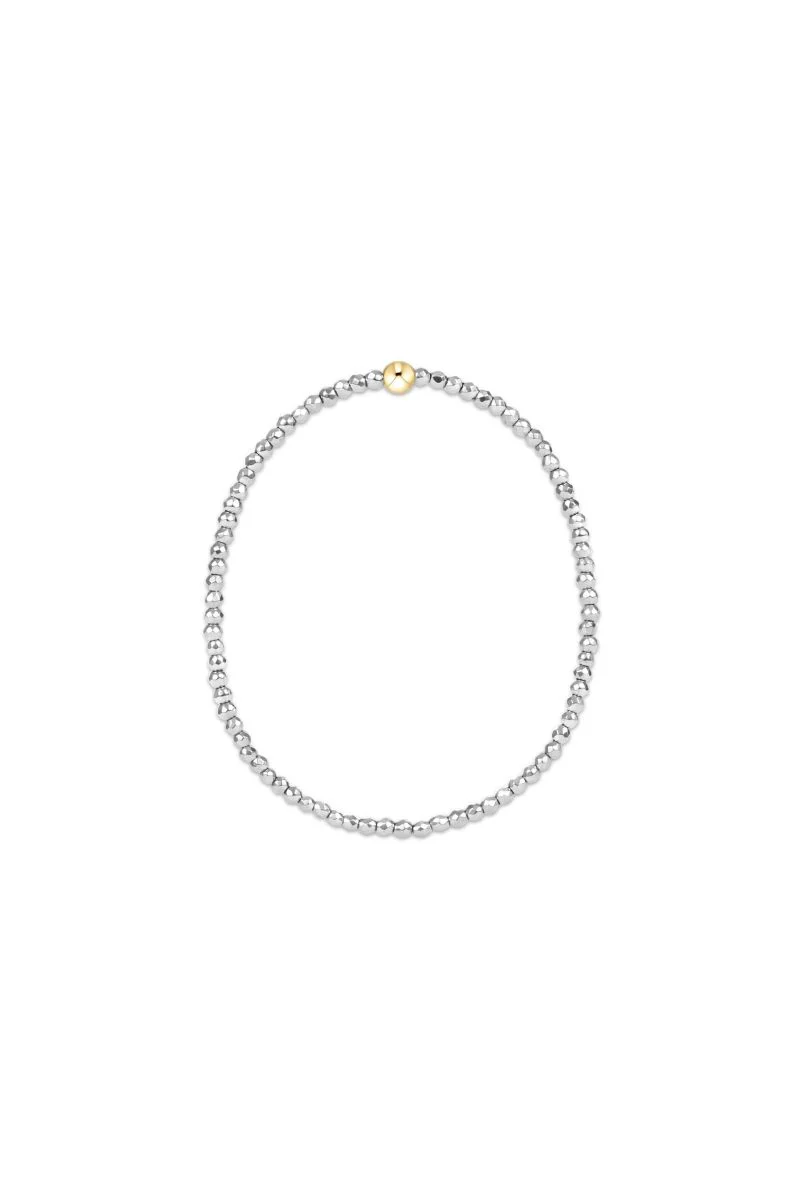 enewton Silver Faceted Hematite 2mm Bead Bracelet