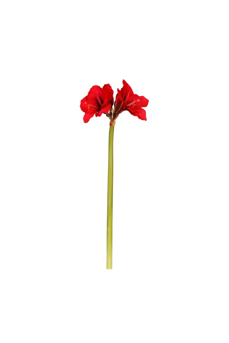 Faux Amaryllis Spray 26.5" Red