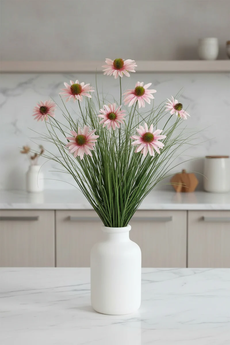 Faux Black-Eyed Susan Bush 23.5" Pink