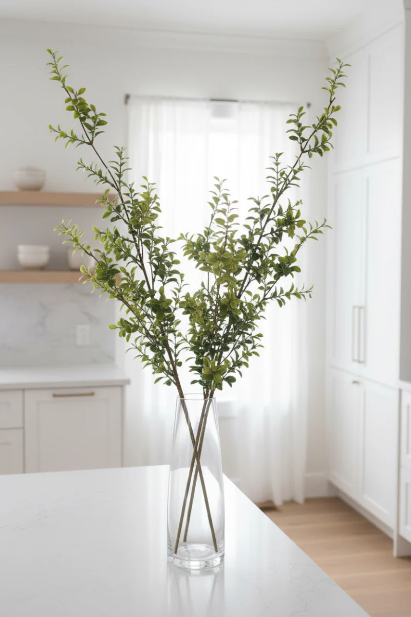 Faux Boxwood Spray 48" Green