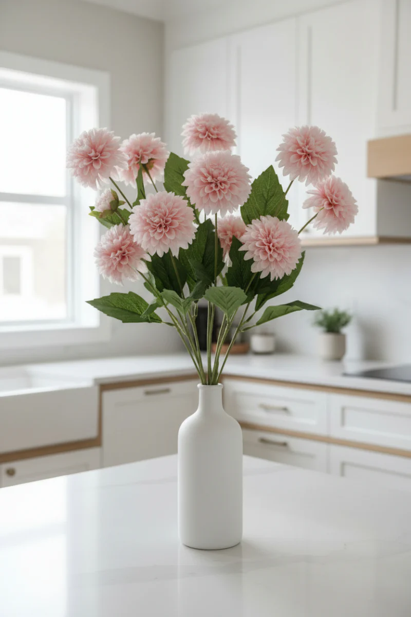 Faux Dahlia Spray 20" Two Tone Pink
