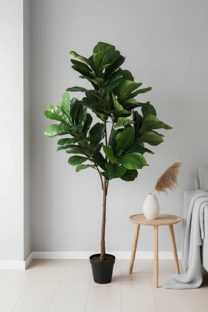 Faux Fiddle Leaf Fig Potted 6' Green