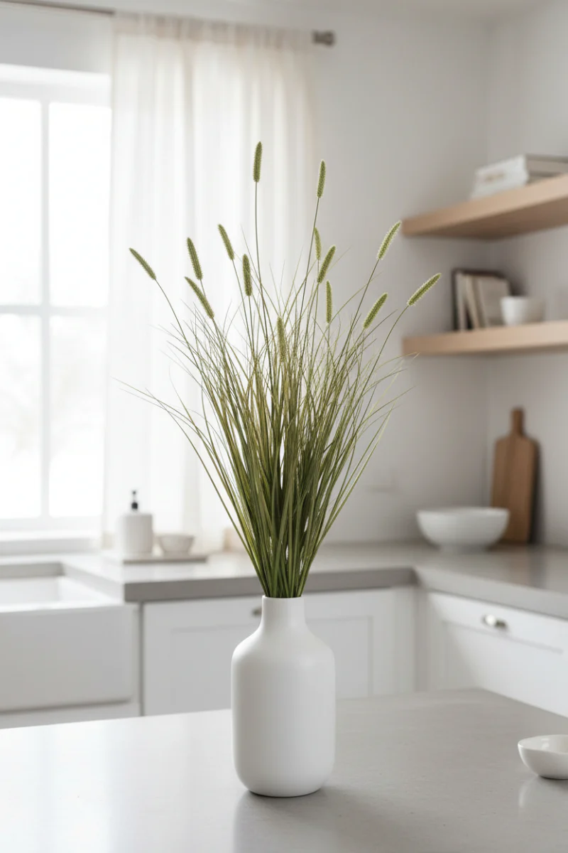 Faux Foxtail Grass Bush 37" Green