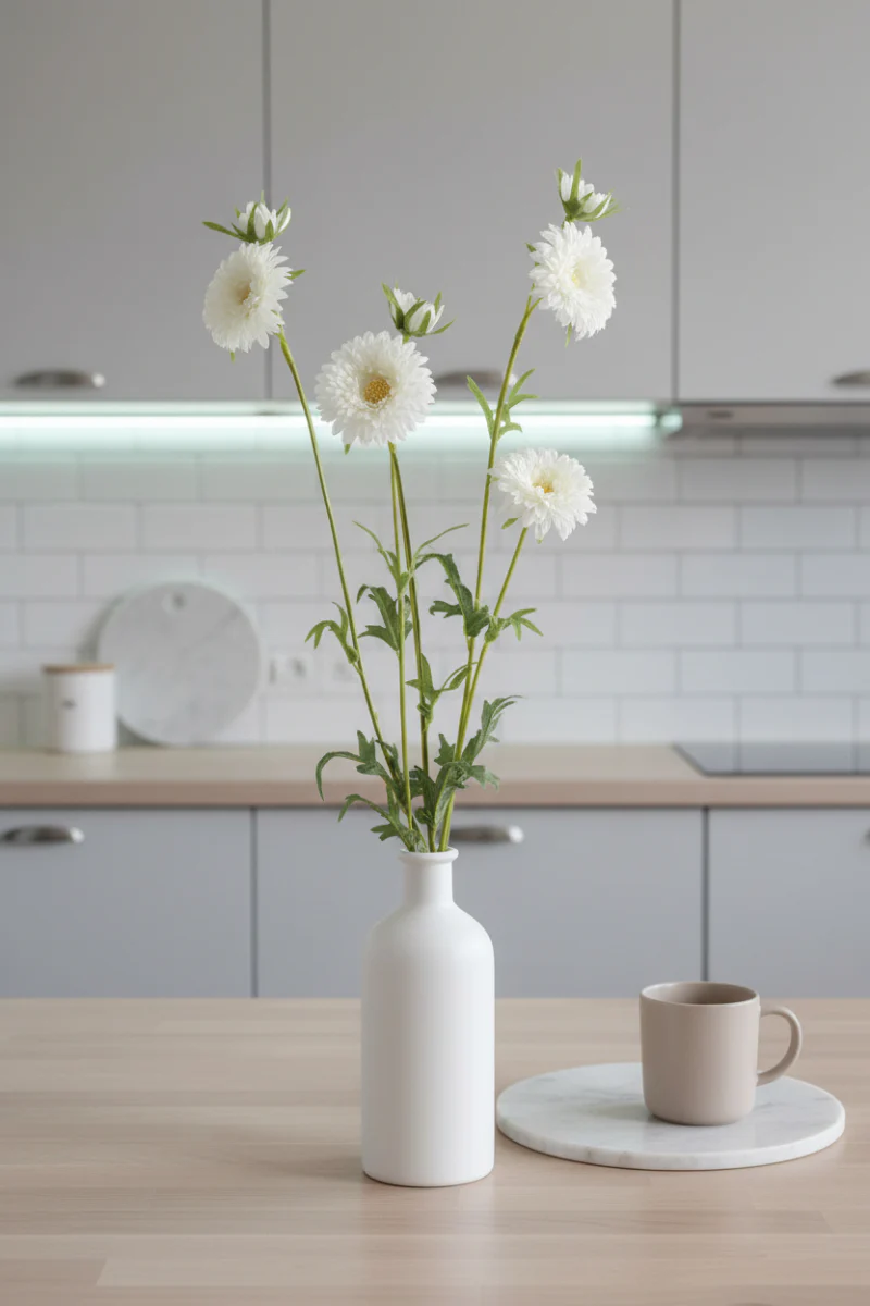 Faux Gerbera Daisy Spray 26" White
