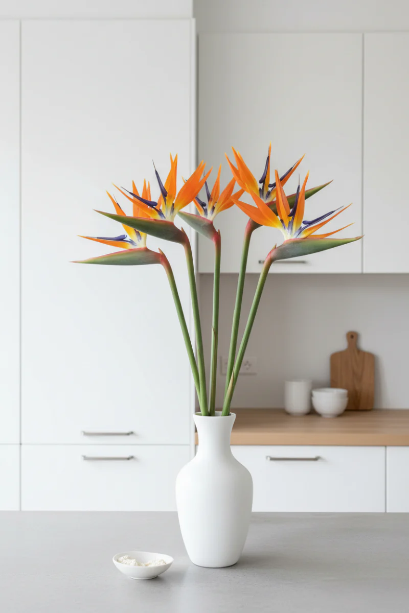 Faux Large Bird of Paradise 31" Natural