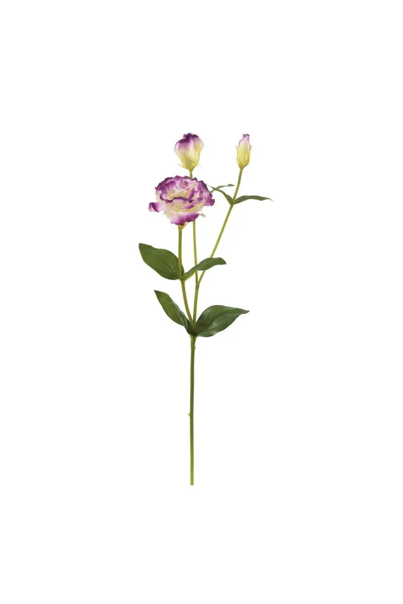 Faux Lisianthus Stem 22" Lavender White