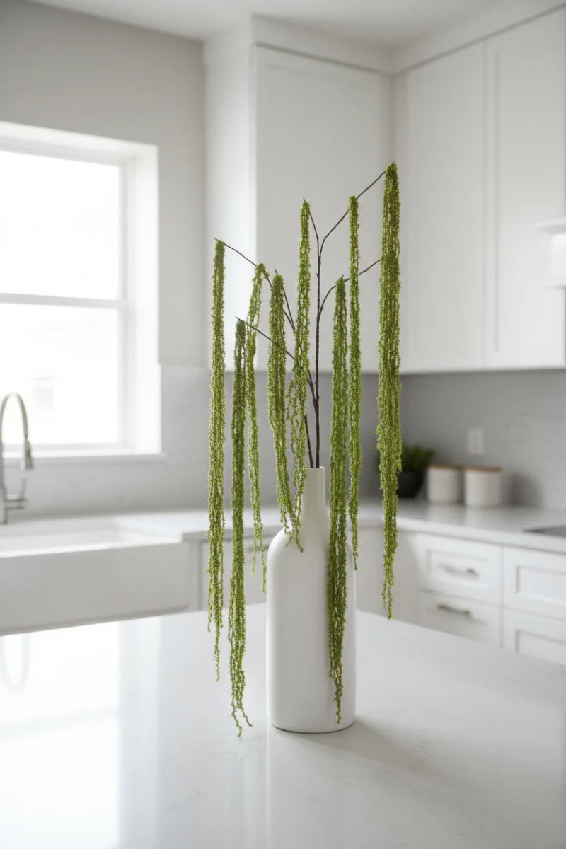 Faux Moss Hanging Spray 62" Green