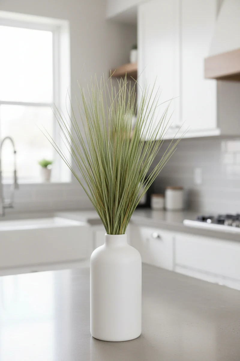 Faux Onion Grass Bush 40" Green