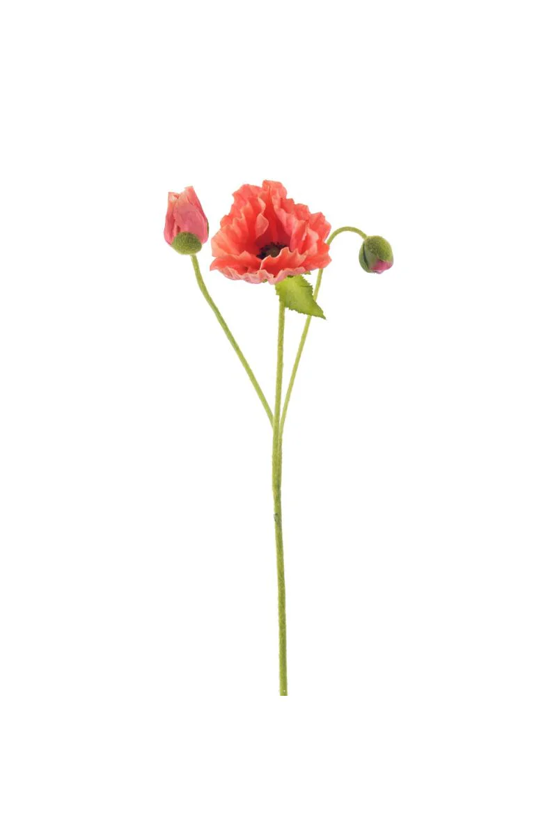 Faux Poppy Stem 22.5" DSM
