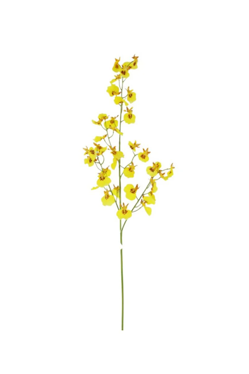 Faux Real Touch Dancing Orchid Spray 28" Yellow