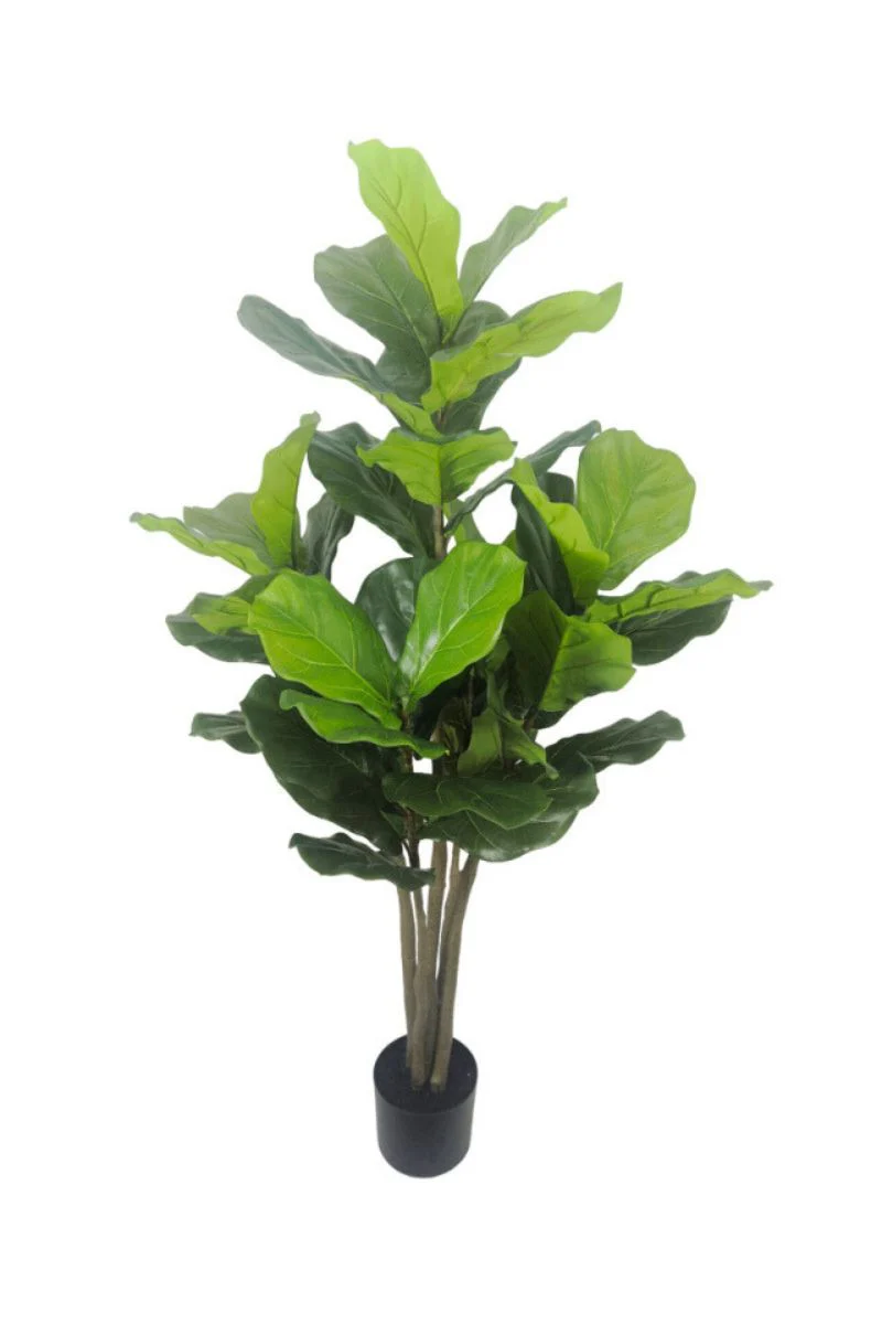 Faux Real Touch Fiddle Leaf Tree Potted 5' Green