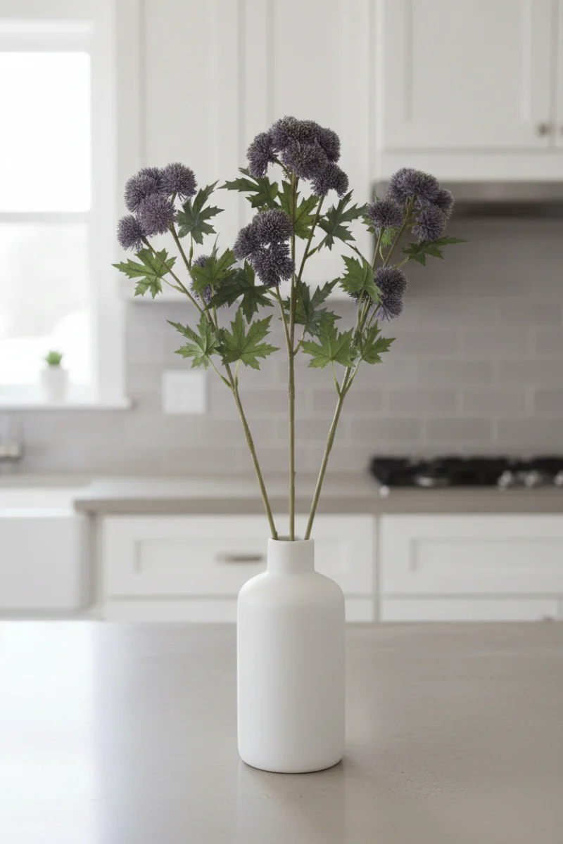 Faux Sedum Stem 28" Purple