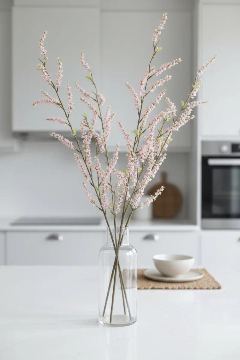 Faux Spirea Spray 39.5" Pink