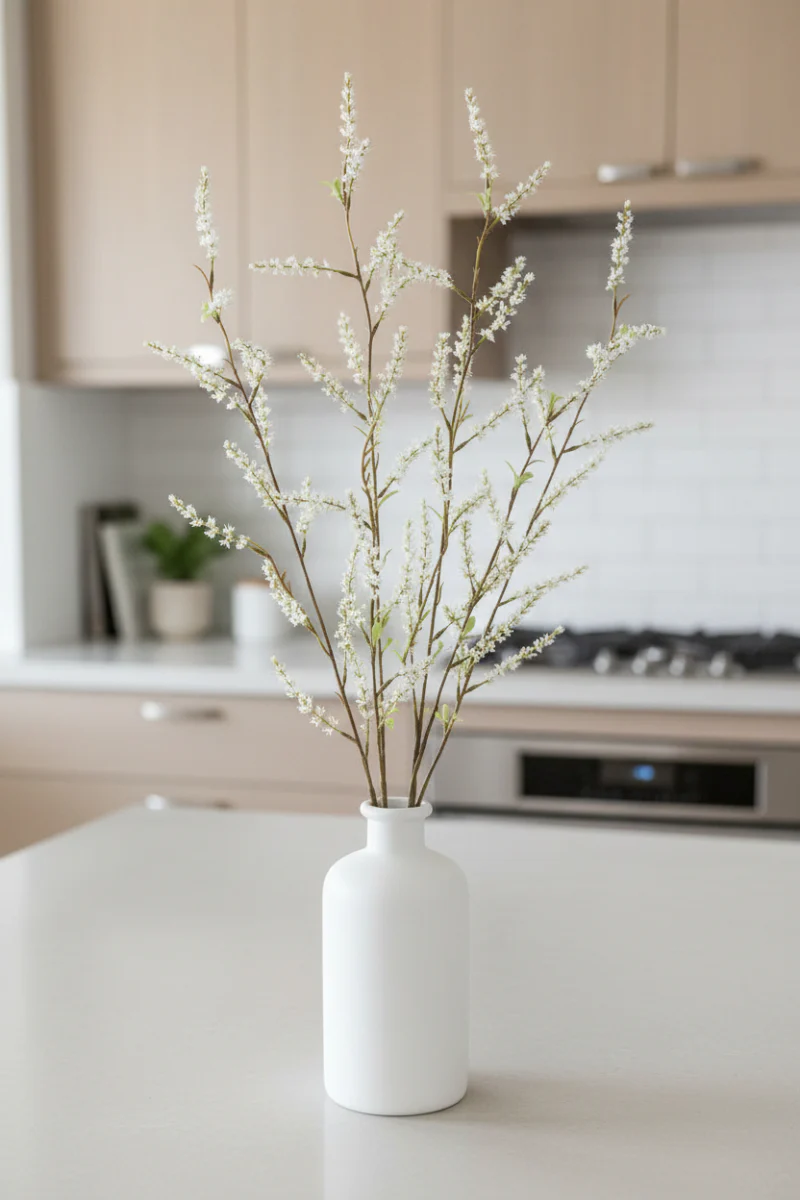 Faux Spirea Spray 39.5" White