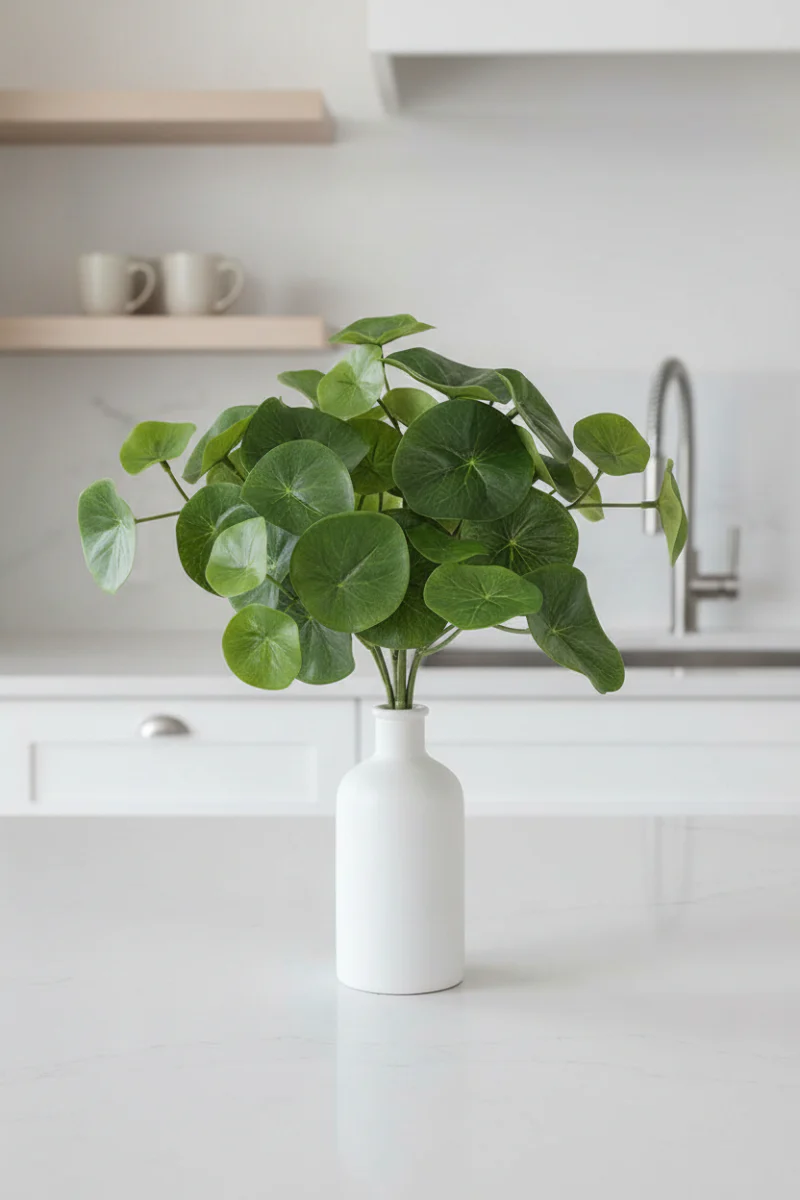 Faux Stephania Erecta Bush 9" Green