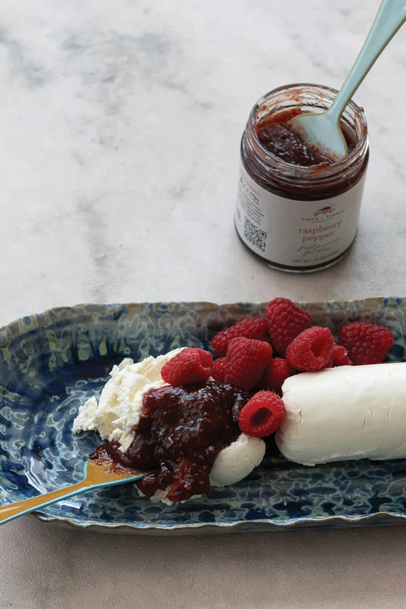 Finch + Fennel Raspberry Pepper Fruit Preserves for Cheese 10 oz