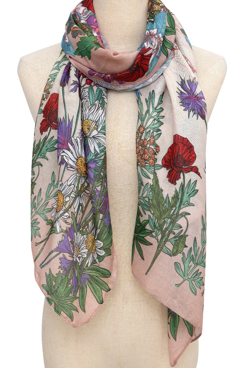 Flowers in Full Bloom Scarf Multicolor