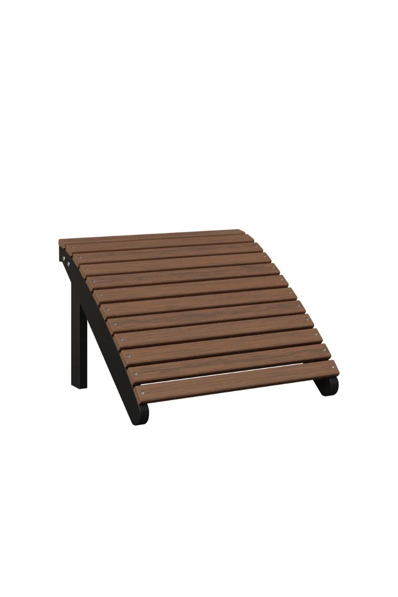 Berlin Gardens Adirondack Footrest Brazilian Walnut on Black