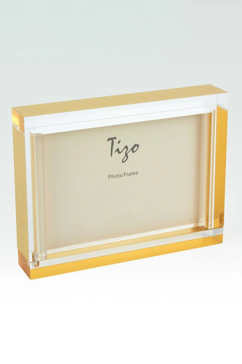 Tizo Acrylic Frame Gold Block 5x7