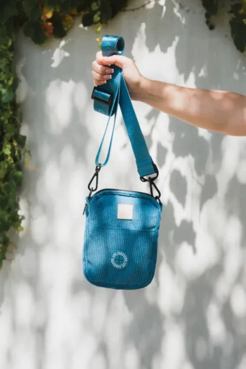 FuzzYard Life Corduroy Cross Body Bag French Blue - Image 2