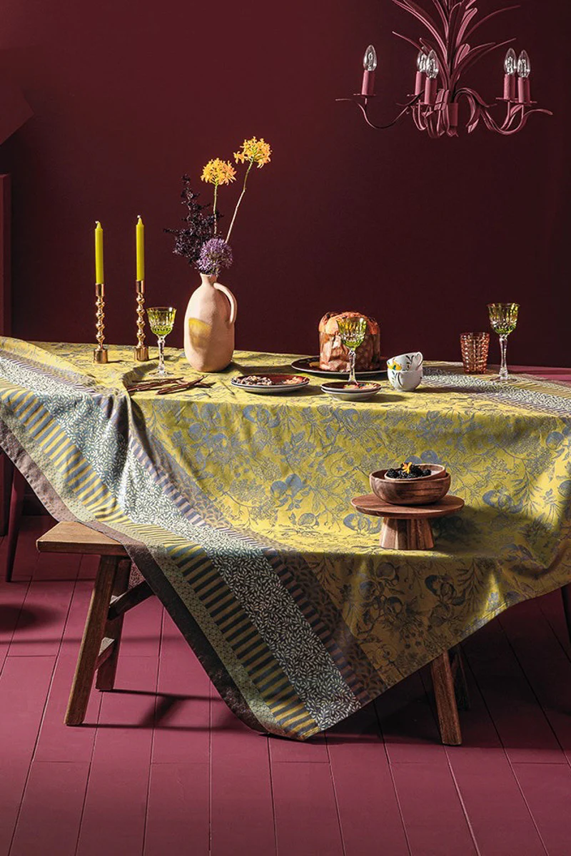 Garnier-Thiebaut Mille Vergers Tablecloth 61"x61" Mordore - Image 3
