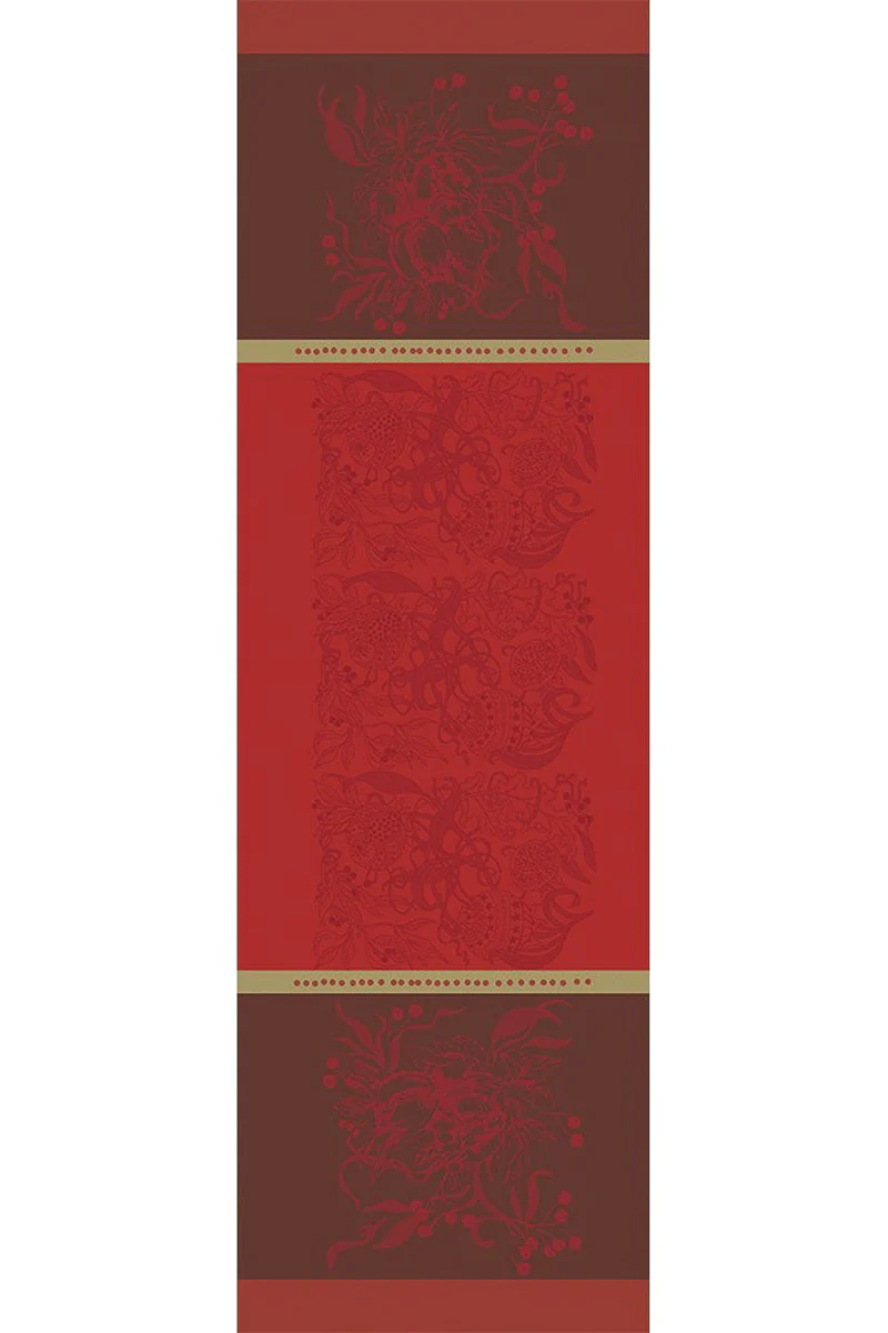 Garnier-Thiebaut Noel Fruite Runner 21"x69" Rouge - Image 2