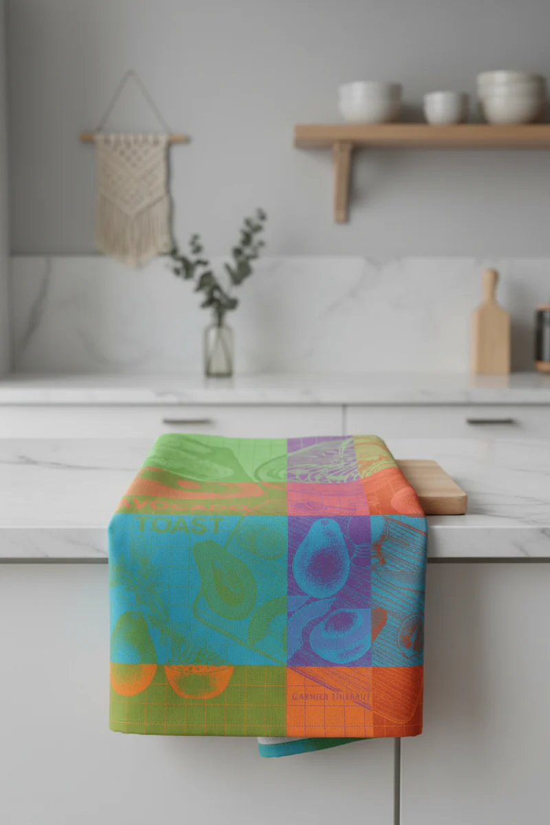 Garnier-Thiebaut Avocado Toast Neon Kitchen Towel