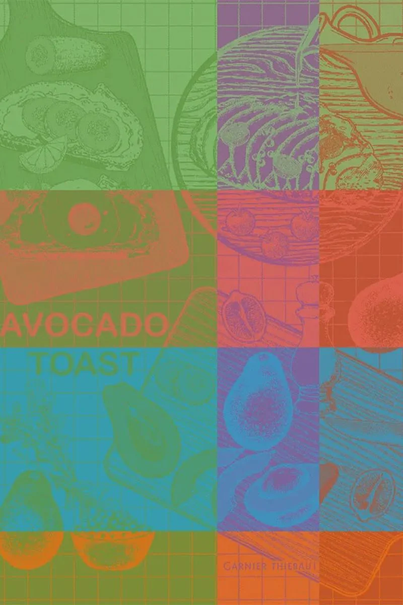 Garnier-Thiebaut Avocado Toast Neon Kitchen Towel - Image 2