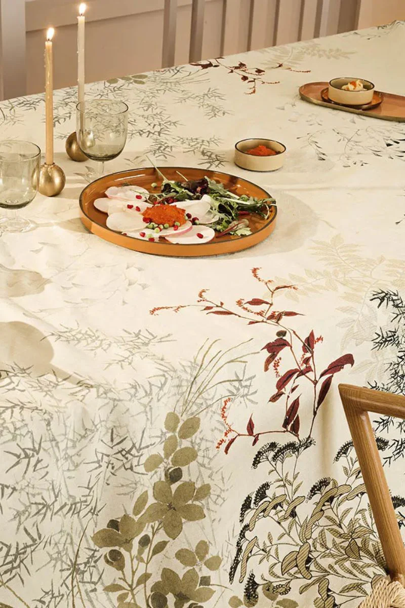 Garnier-Thiebaut Bambous Tablecloth Parchemin