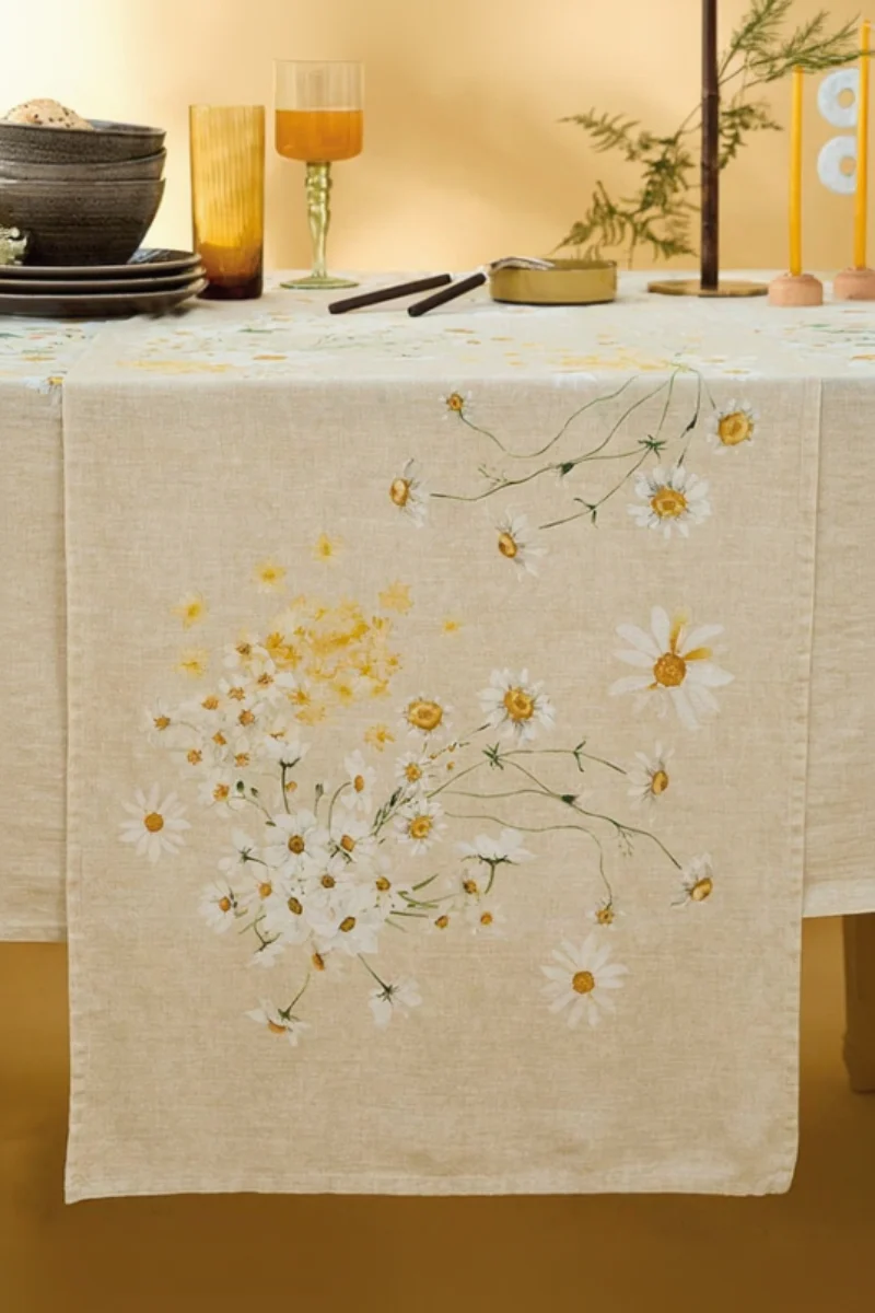 Garnier-Thiebaut Daisy Runner 20"x61" Chanvre
