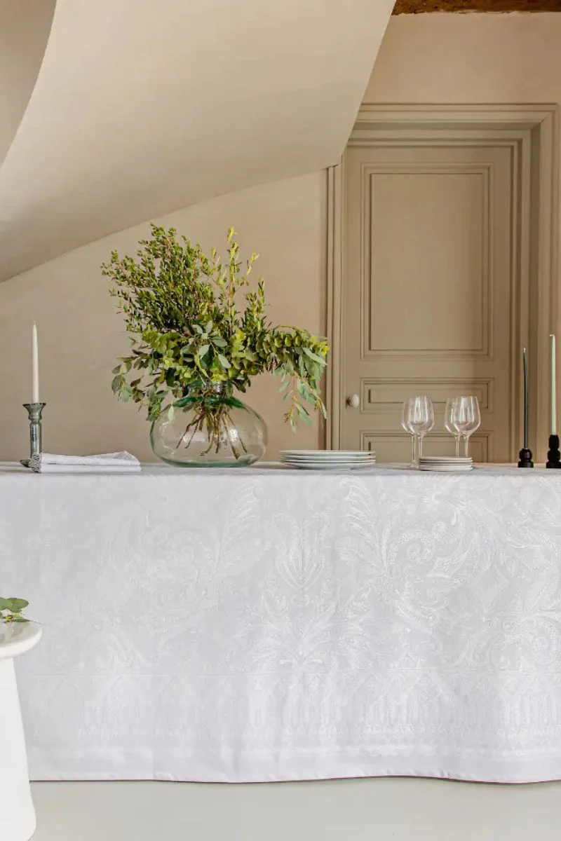 Garnier-Thiebaut Grace Bicolores Tablecloth Perle - Image 2