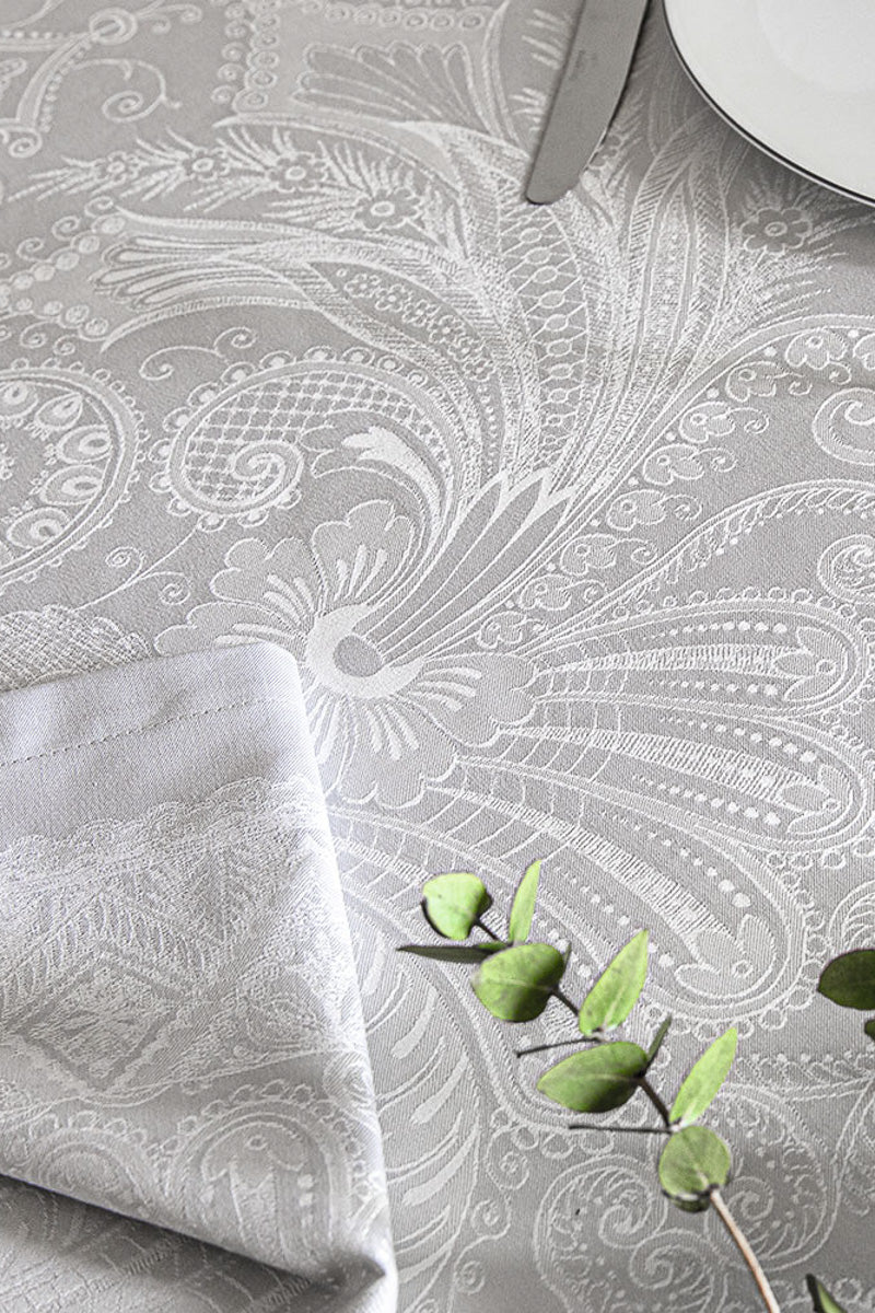 Garnier-Thiebaut Grace Bicolores Tablecloth Perle - Image 3