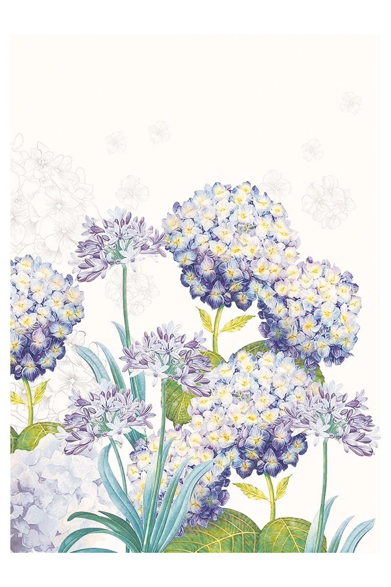 Garnier-Thiebaut Jardin D'Hortensias Bleu Kitchen Towel