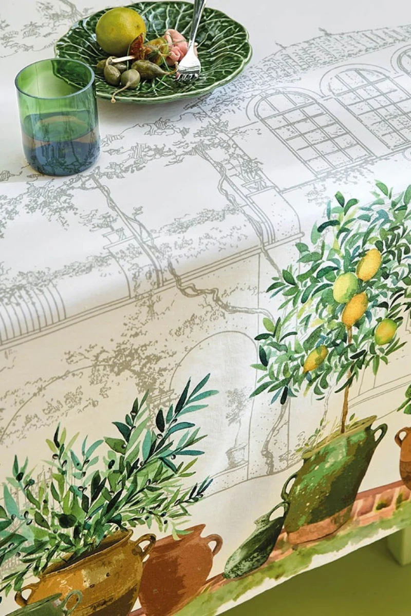 Garnier-Thiebaut Jardin Provencal Tablecloth Olive - Image 2