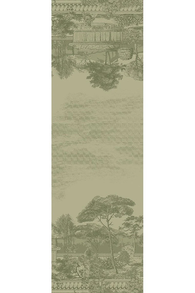 Garnier-Thiebaut Jardin Spirituel Table Runner 21"x71" Olive - Image 2