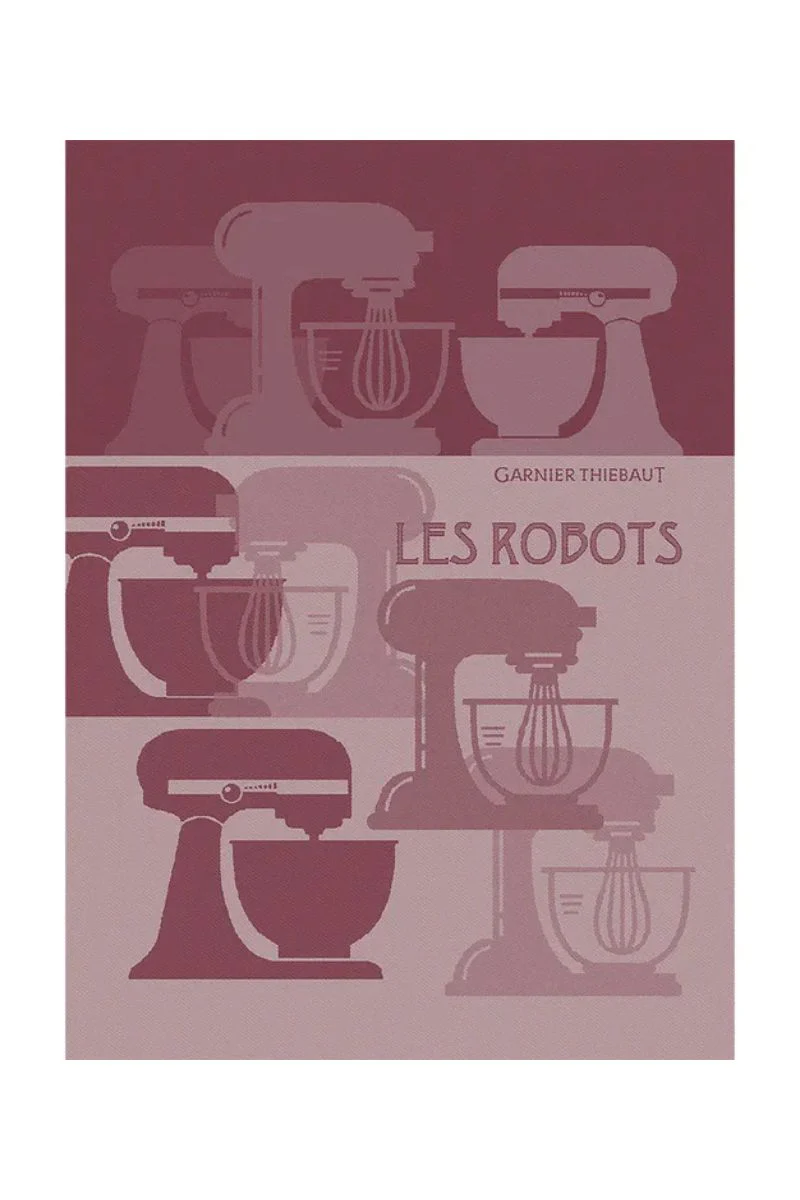 Garnier-Thiebaut Les Robots Kitchen Towel Framboise - Image 2