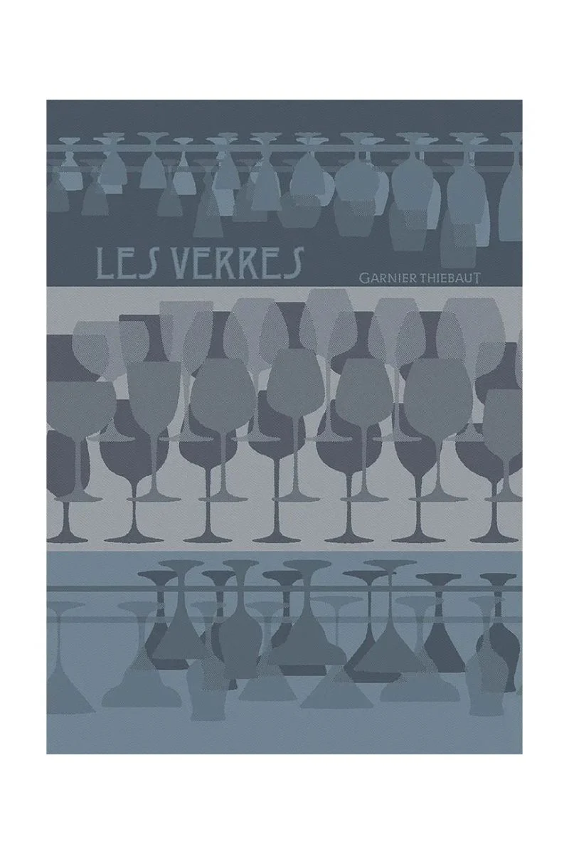 Garnier-Thiebaut Les Verres A Pied Kitchen Towel Denim - Image 2