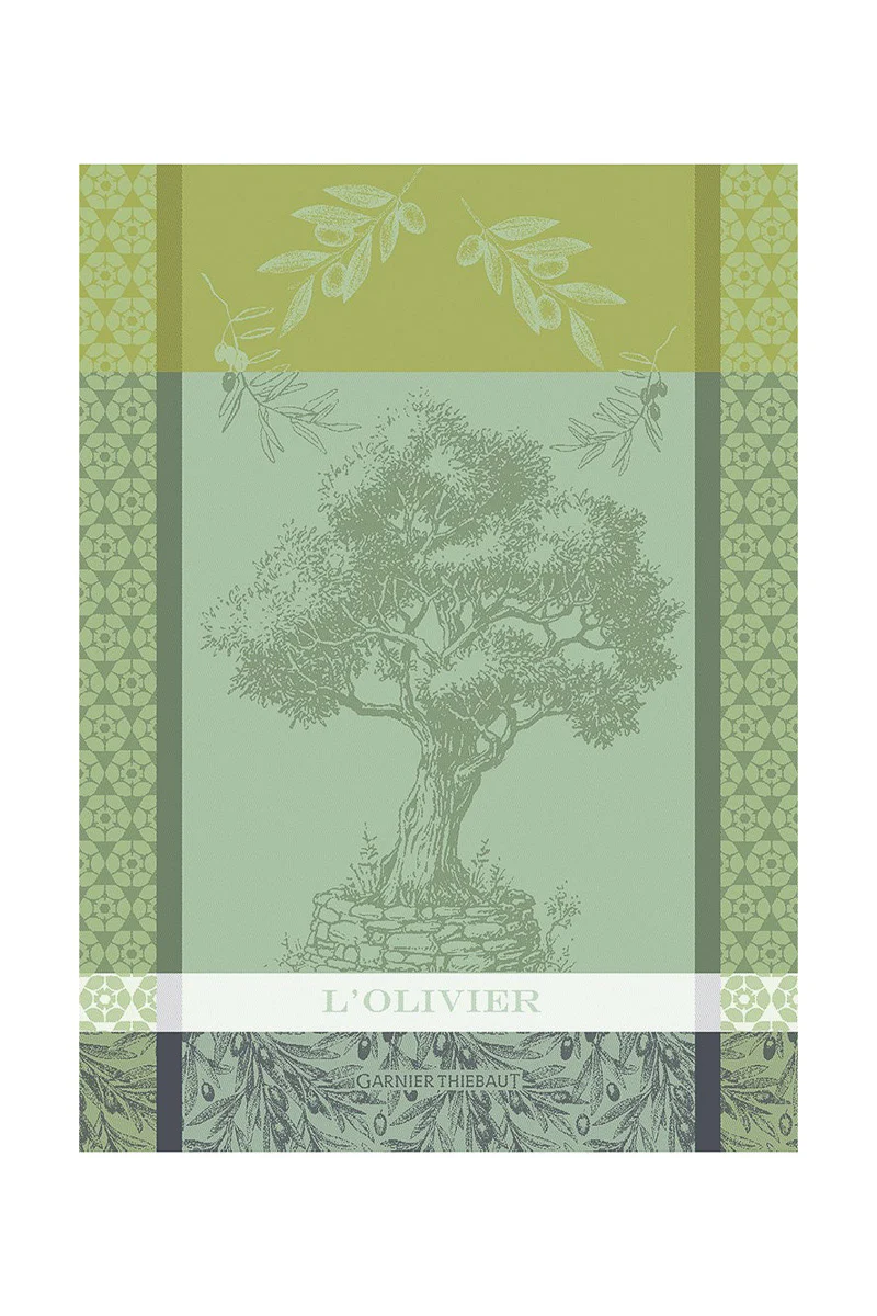 Garnier-Thiebaut L'Olivier Vert Kitchen Towel