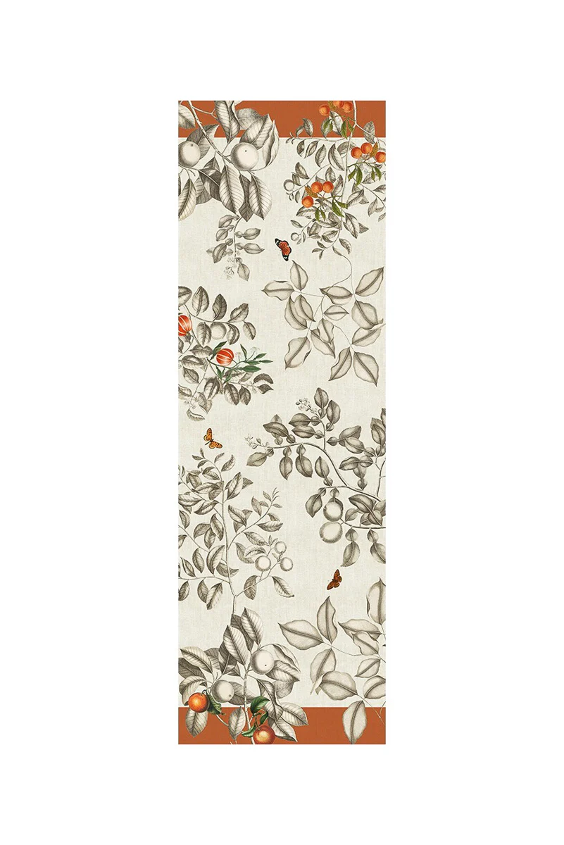 Garnier-Thiebaut Mandarines Table Runner 20"x61" Rouille - Image 2