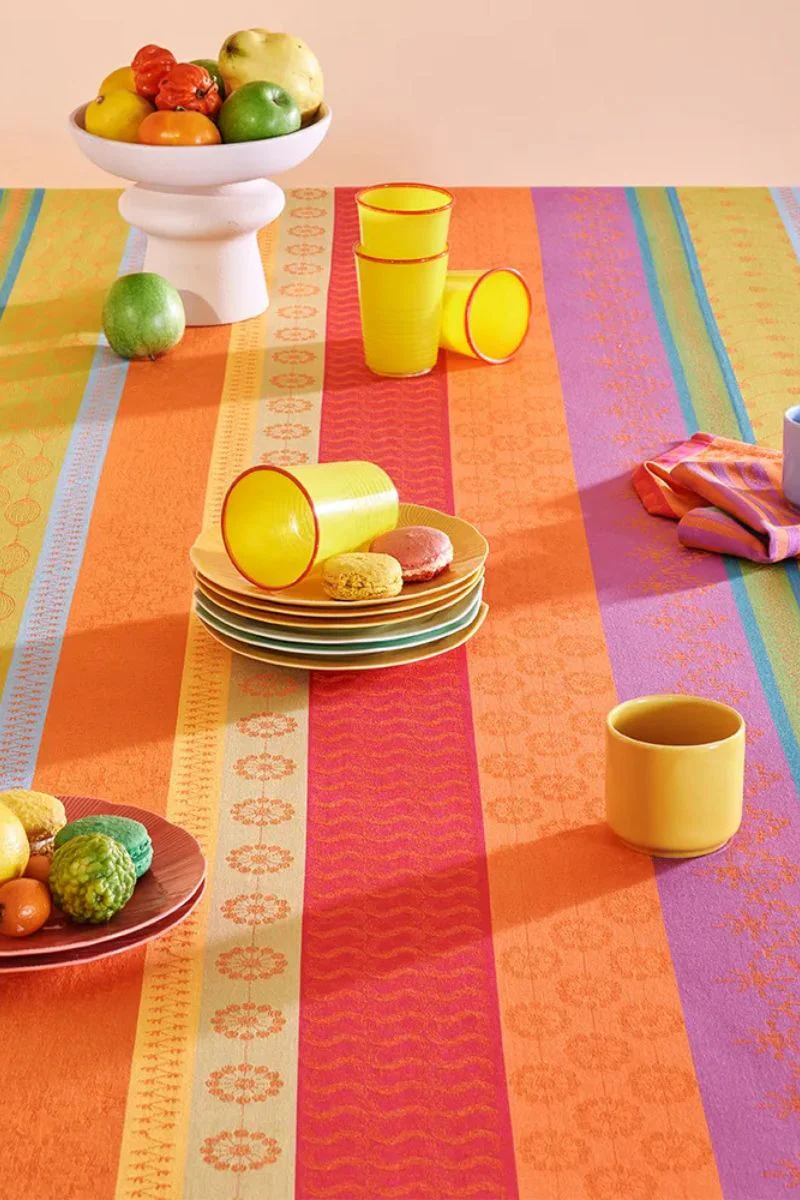 Garnier-Thiebaut Mille Broderies Coated Tablecloth Samba - Image 2