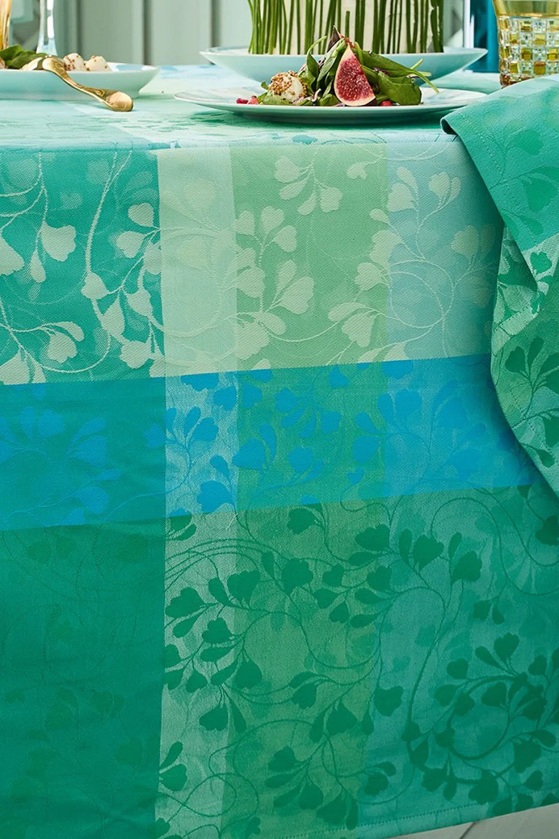 Garnier-Thiebaut Mille Feuillages Runner 22"x71" Turquoise - Image 2
