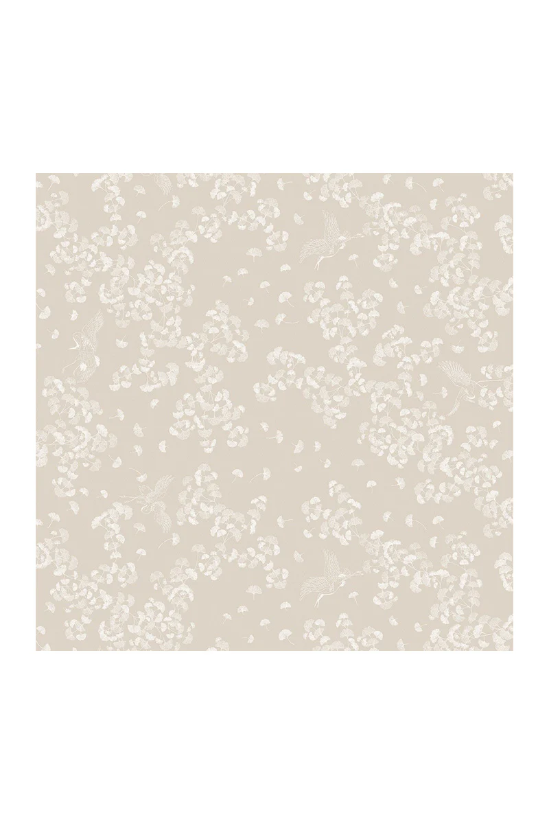 Garnier-Thiebaut Mille Ginkos Tablecloth 71"x71" Naturel - Image 4