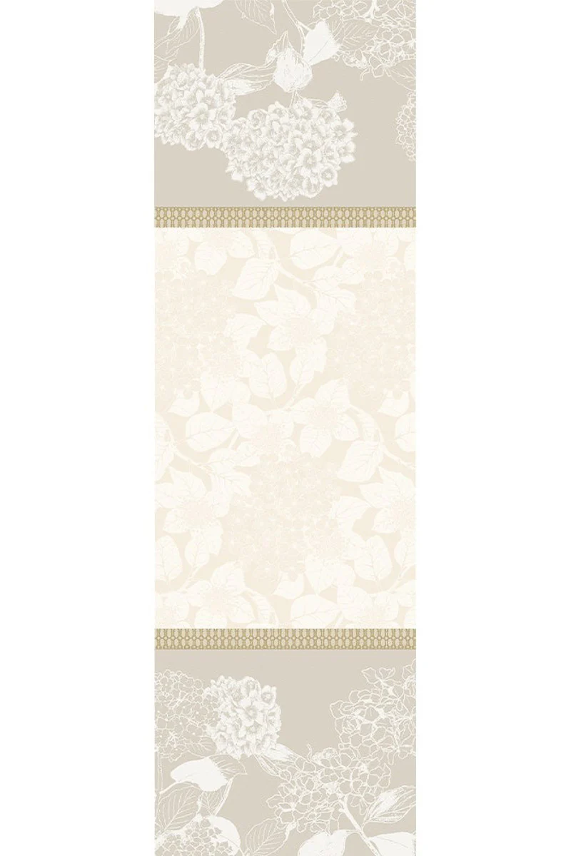 Garnier-Thiebaut Mille Hortensias Runner 22"x71" Naturel - Image 3
