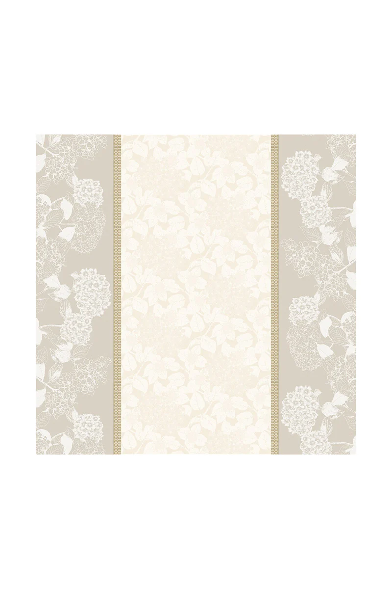Garnier-Thiebaut Mille Hortensias Tablecloth 71"x71" Naturel - Image 4